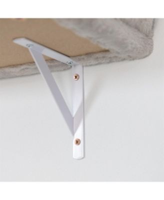 Wall-mounted Cat Tree With 2 Cat Condos House, 3 Cat Wall Shelves in Beige