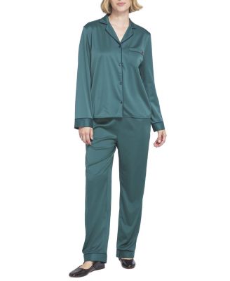 Women's Satin PJ Set Long Pajama