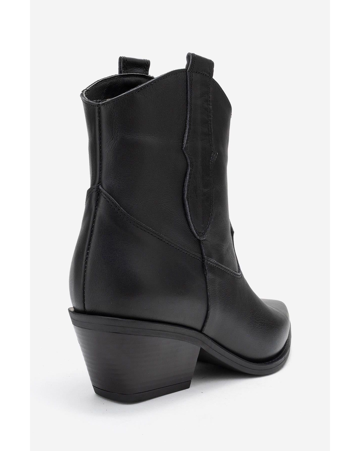 Женские ботинки Forever & Always Shoes Elia Leather Western Boot, цвет: Чёрный — фото 5