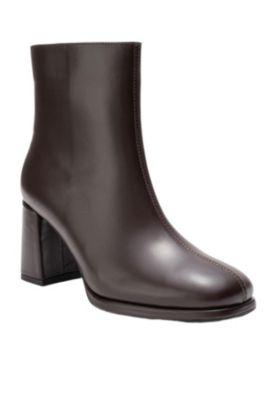Forever & Always Women's Shoes Napoli Leather Block Heel Boot