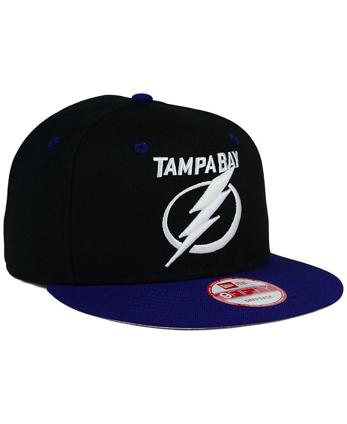 New Era Tampa Bay Lightning Black White Team Color 9FIFTY Snapback Cap