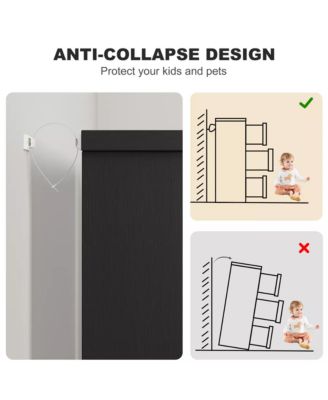 6-Drawer Modern Wood Dresser Bedroom Double Chest Organizer with Embedded Handles Storage Cabinet for Living Room, Nursery, Natural