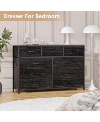 10-Drawer Modern Fabric Dresser for Bedroom, Large Storage Chest, 45" TV Stand, Living Room, Hallway Organizer