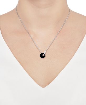 3-Pc. Jade Inlay (3 ct. t.w.) And Lab Grown White Sapphire (1/5 ct. t.w.) Necklace, Earrings, And Bracelet Set (Also Available in Onyx Inlay)