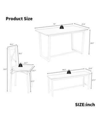 6-Piece Dining Set- Kitchen Table for Small Spaces