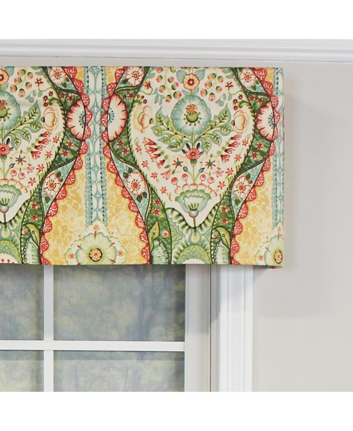 Rlf Home Brassiere Tailored 100% Cotton with Fully Lined 3" Rod Pocket Valnance for Windows 50" x 14"