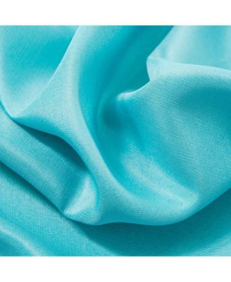 Gilbert Solid Single Grommet Curtain Panel Pair - 54x84", Turquoise
