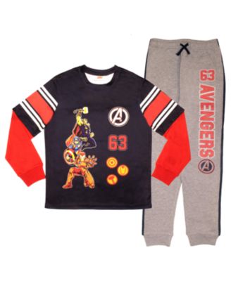 Boys 2-Piece Long Sleeve Active Mesh T-Shirt and Pants Set