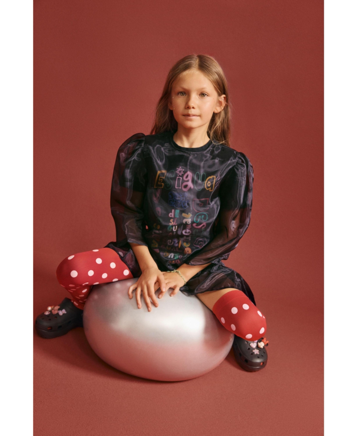 Desigual Girls Girls's 3/4 sleeve dress with lettering