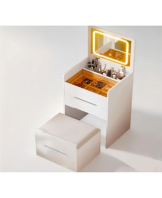 Streamdale 3-in-1 Makeup Vanity with Plip Top Mirror & 3 Drawers