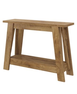 41.3" Farmhouse Console Table, 2-Tier Wooden Entryway Table
