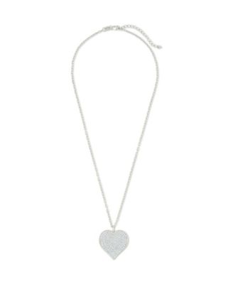 Large Cubic Zirconia Statement Heart Pendant Necklaces