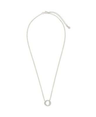 Cubic Zirconia Interlocking Circle Pendant Necklaces