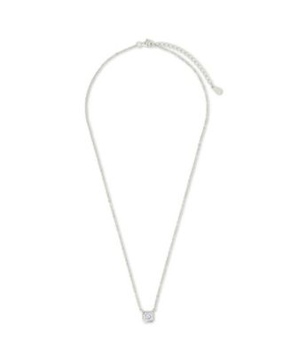 Asscher Bezel Set Pendant Necklaces