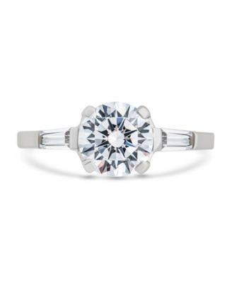 4-Prong Brilliant Baguette Necklaces