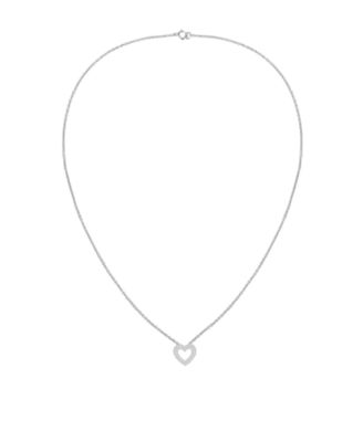Diamond Heart Pendant Necklace (1/3 ct. t.w.) in 10k White Gold