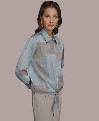 Women's Long-Sleeve Drawstring Top