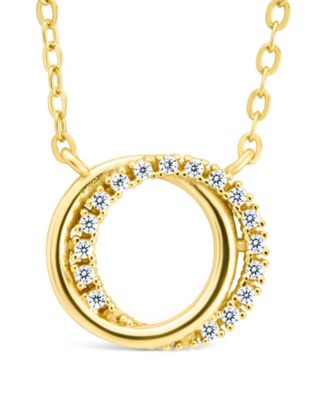 Sterling Forever Cz Interlocking Circle Pendan - Gold 95$