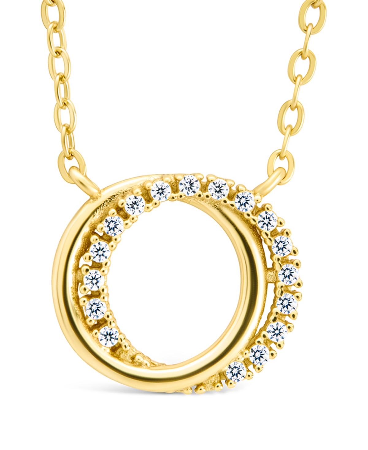 Sterling Forever Cz Interlocking Circle Pendan