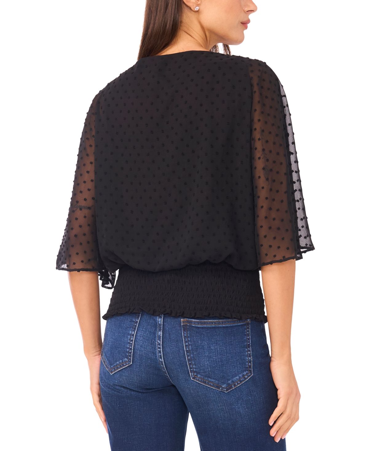 Sam & Jess Women's Smocked-Waist Top