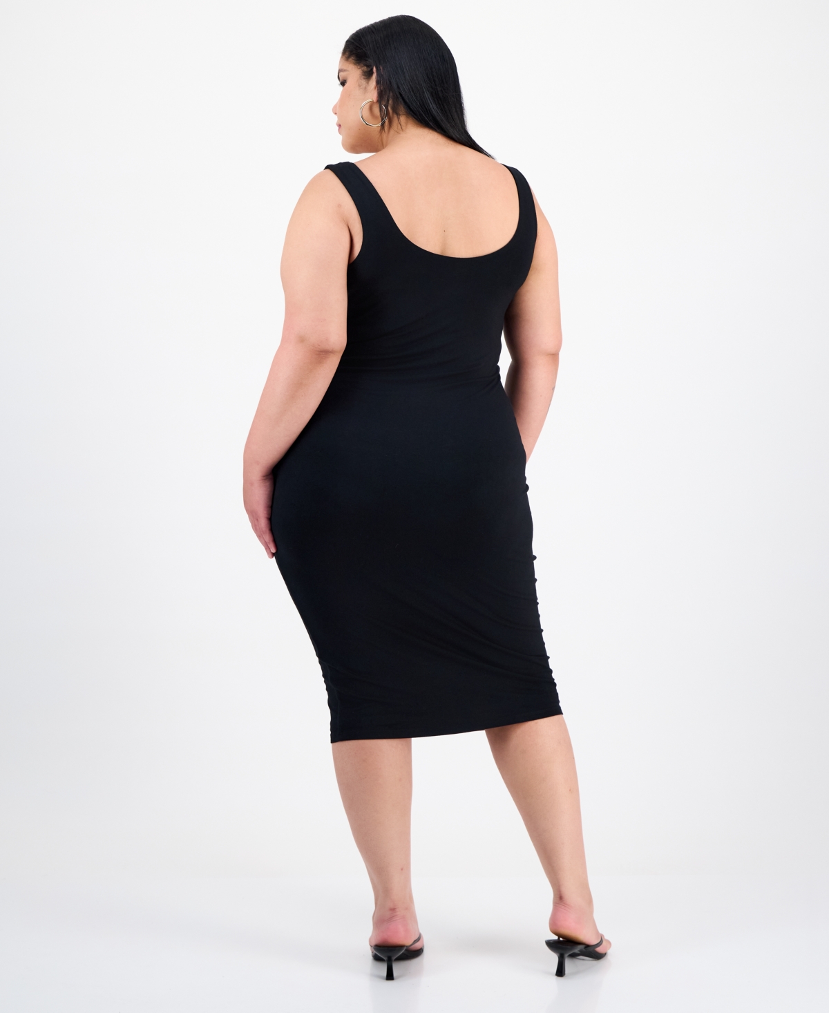 Bar Iii Trendy Plus Size Sleeveless Bodycon Midi Dress, Created for Macy's