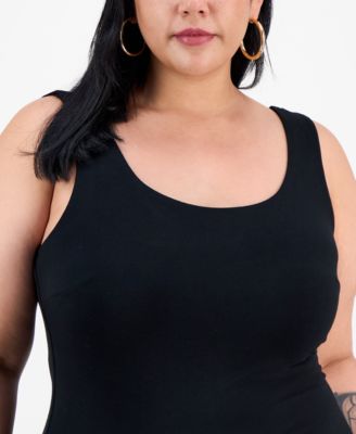 Trendy Plus Size Sleeveless Bodycon Midi Dress, Created for Macy's