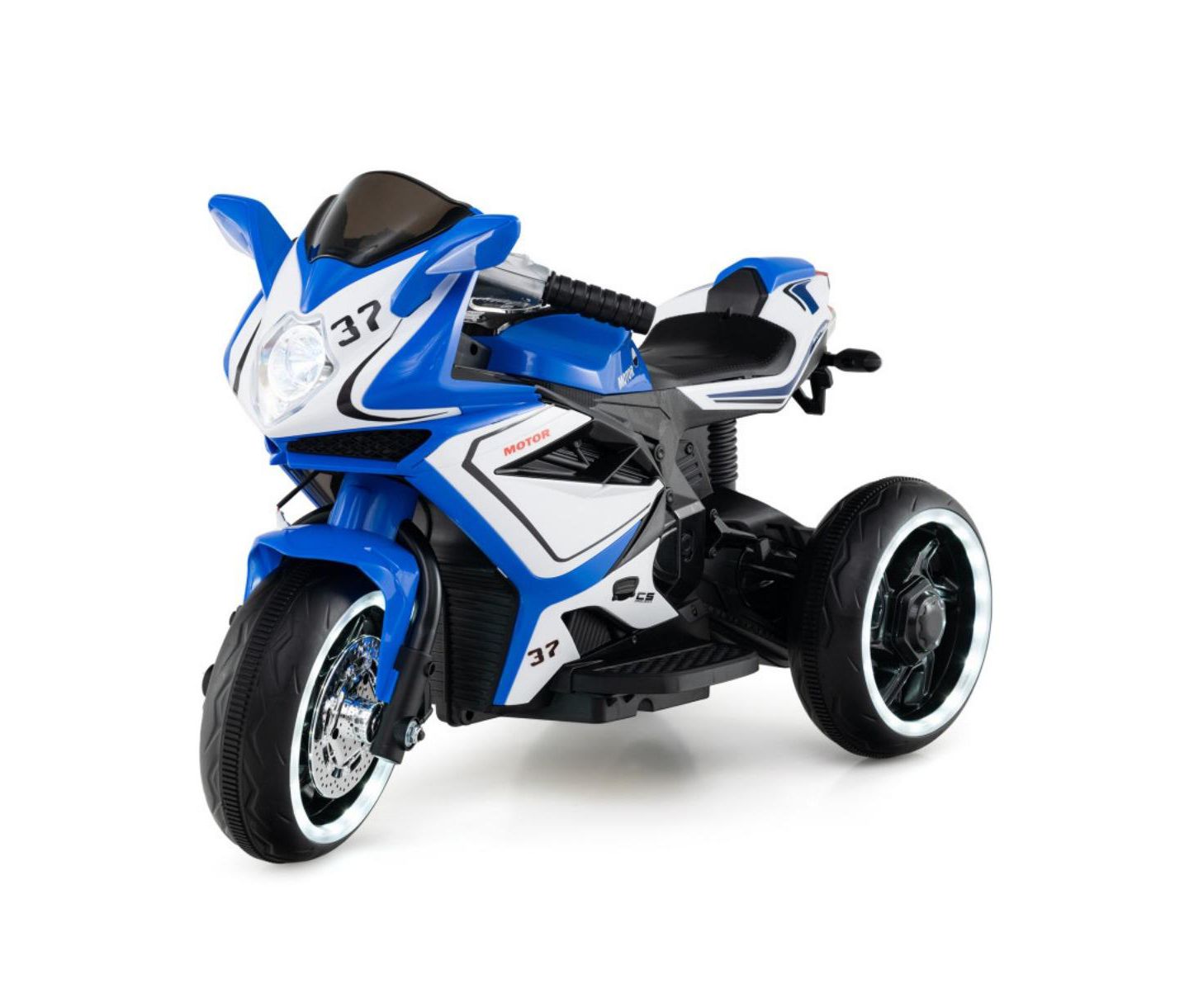 Детская игрушка HONGGE 6V Kids Ride On Motorcycle with LED Lights, цвет: Тёмно-синий — фото 1