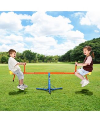 Kids Seesaw, Sit and Spin Teeter Totter with 100 lb Capacity per Seat and Support for Ages 3