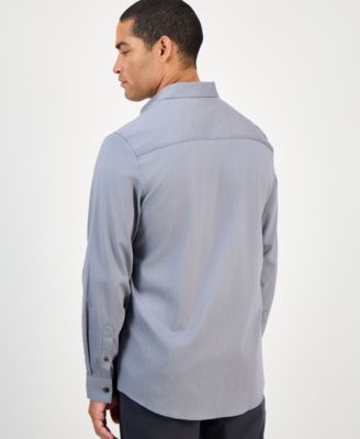 Men's Modern Classic-Fit Stretch Dot Dobby Button-Down Shirt, Created for Macy's 