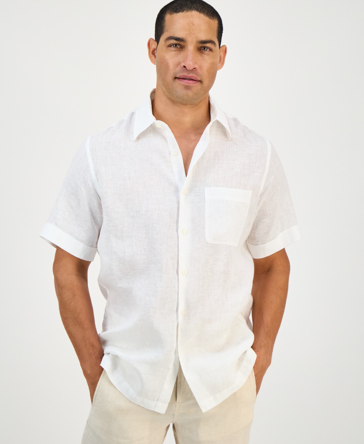 Мужские Club Room Men's 100% Linen Shirt — фото 2
