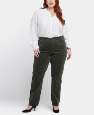 Plus Size Marilyn Straight Corduroy Pants