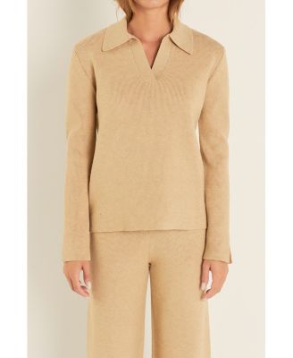 Women's Collared Knit Sweater