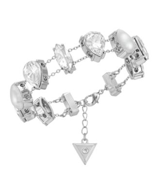 Imitation Pearl And Glass Stone Bracelet