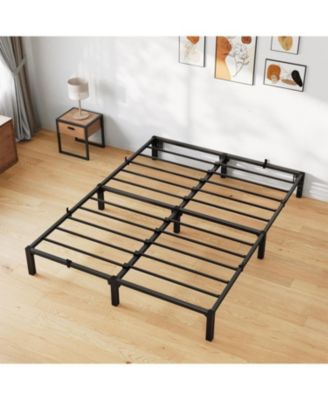 Full Size 8 Inch Heavy Duty Metal Bed Frame, Platform Iron Slat Support, 800 Lbs Capacity, No Box Spring