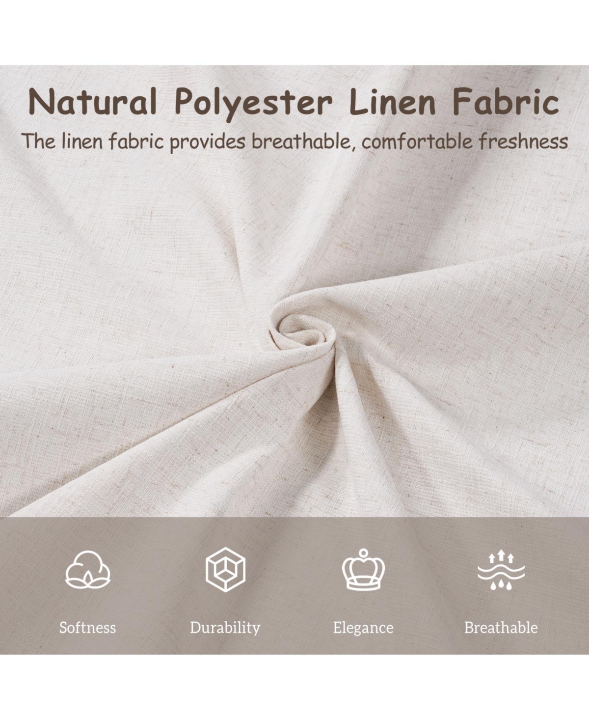 Streamdale Furniture Queen Size Linen Upholstered Bed Frame with Solid Wood Base