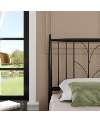 Metal Bed Frame, Full Platform Bed with Modern Style Headboard and Mattress Foundation with Spacious Underbed Storage