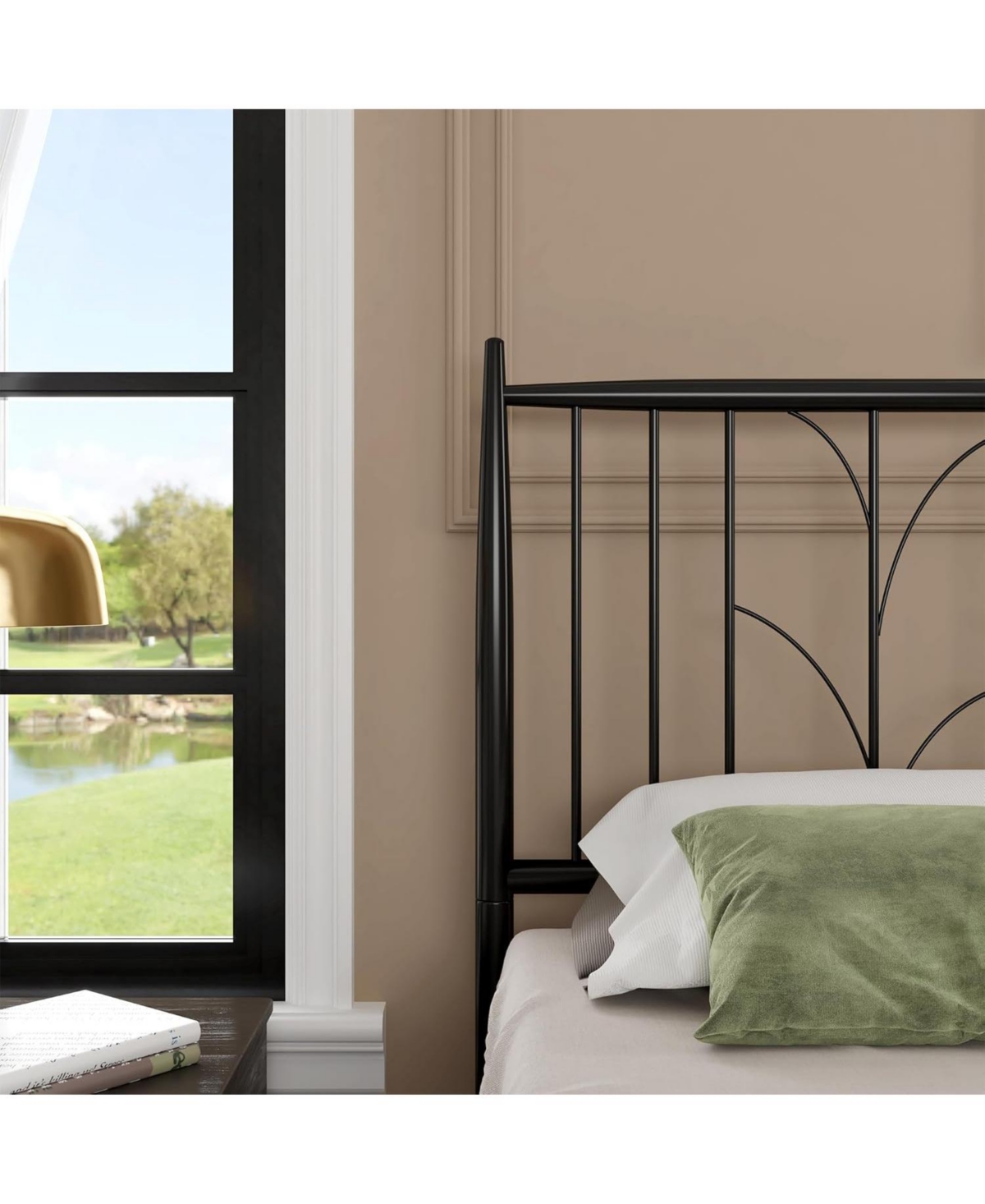 Gaomon Metal Bed Frame, Full Platform Bed with Modern Style Headboard and Mattress Foundation with Spacious Underbed Storage