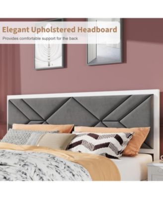 Full Size Metal Platform Bed Frame Heavy Duty Steel Slats Under Bed Storage Easy Assembly