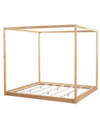 King Size Canopy Platform Bed with Support Legs