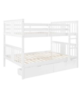 + Full Over Full + Wood + Drawers & Ladder + Bunk Bed