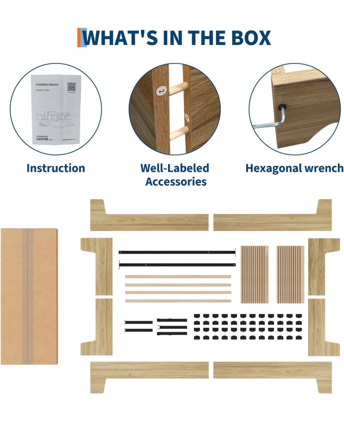 gaomon Twin Platform Bed Frame with Underbed Storage 10.24" Clearance Wood & Metal Slats No Headboard No Box Spring Gold