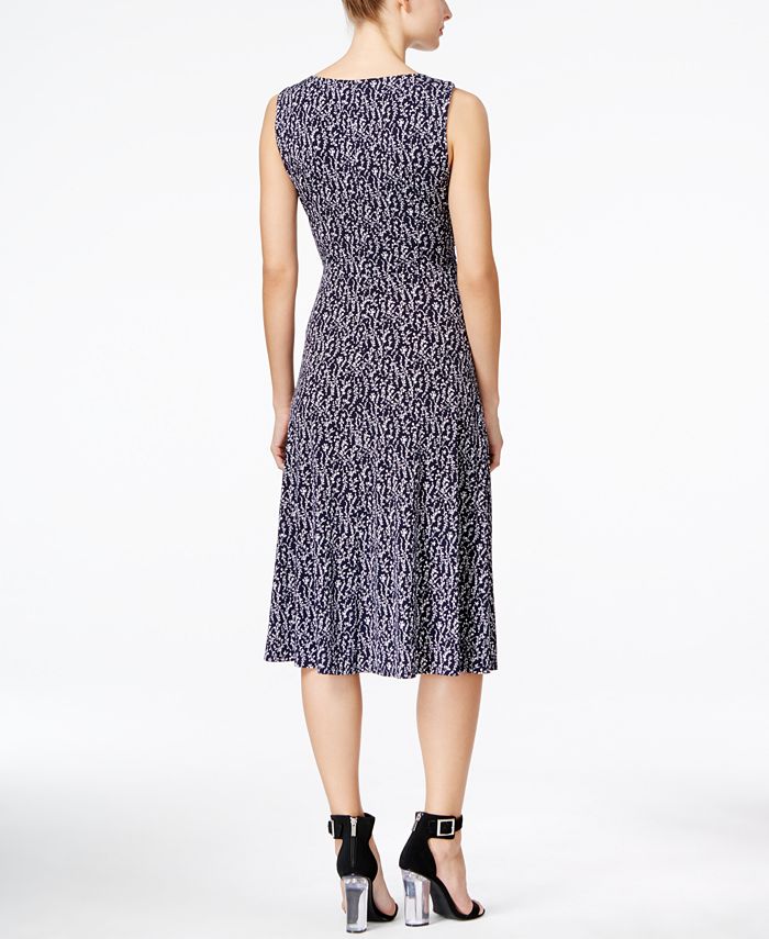 Jessica Howard Sleeveless Ruched A-Line Dress - Macy's