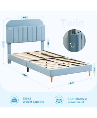 Twin Size Bed Frame Space Saving, for Living Room, Guest Room