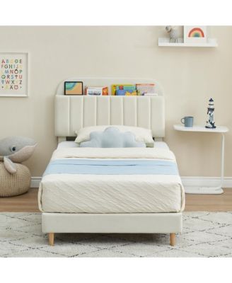 Twin XL Bed Frame with Storage Headboard