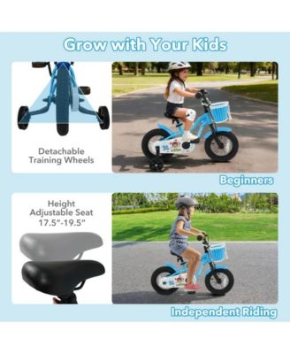 12 Inch Kids Bike with Training Wheels and Basket