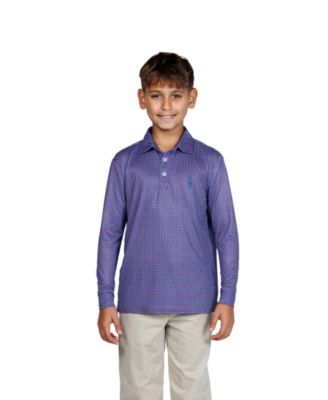 Boys Footballs Long Sleeve Performance Polo