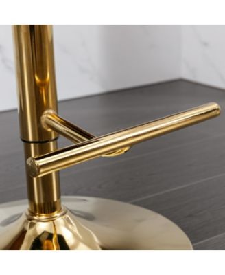 Adjustable Swivel Velvet Bar Stools Set of 2