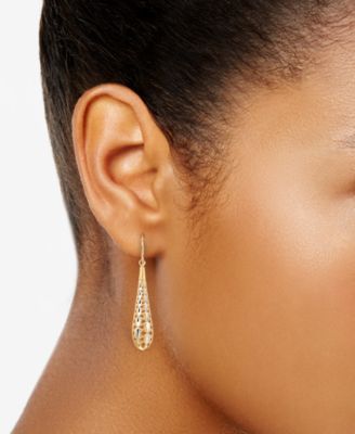 Teardrop Dangler Earrings in Gold