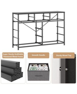 10-Drawer Modern Fabric Dresser for Bedroom, Large Storage Chest, 45" TV Stand, Living Room, Hallway Organizer