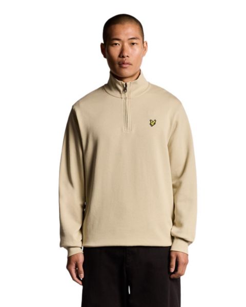 Мужские топы Lyle & Scott Loopback Quarter Zip Sweat, цвет: Бежевый
